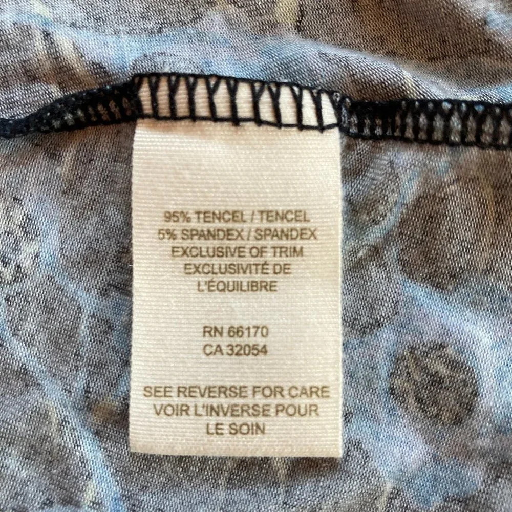 𝅺Free People Beaded Halter Dress, Black and Blue Floral‎ Pattern, Size Medium - Picture 9 of 10